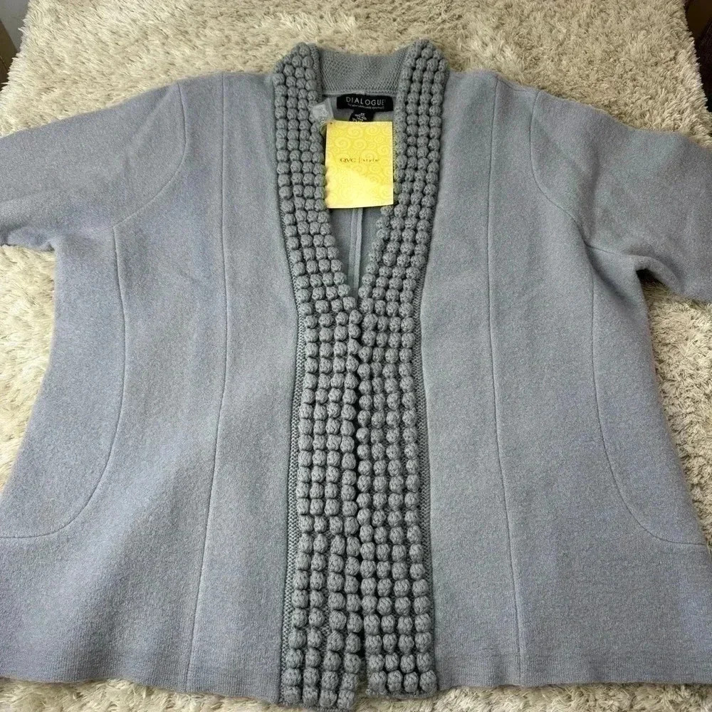Vintage 90’s Dialogue Women’s wool Cardigan/Jacket size 2X - Picture 4 of 7